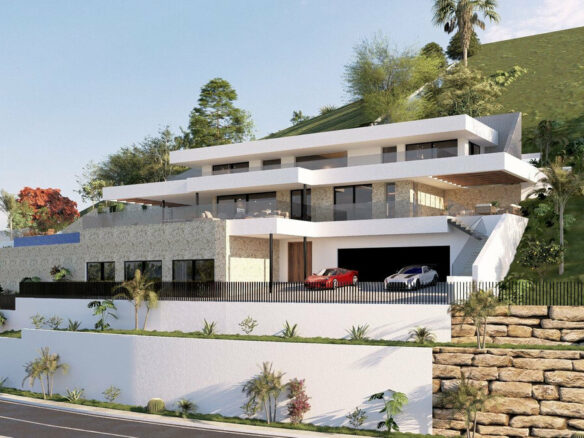 FOR SALE 🏡 South-Facing Sea-View Plot with Building Licence and Villa Project – Real de La Quinta, Benahavís 🇪🇸