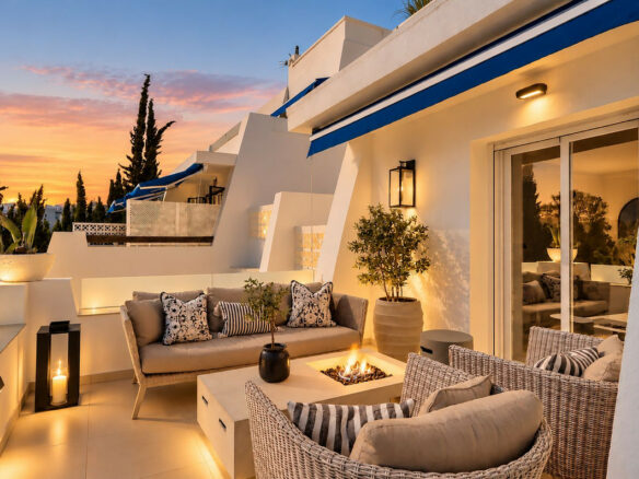 FOR SALE 🏡 Renovated Three-Bedroom Apartment with South-Facing Terrace near Centro Plaza – Nueva Andalucía, Marbella 🇪🇸