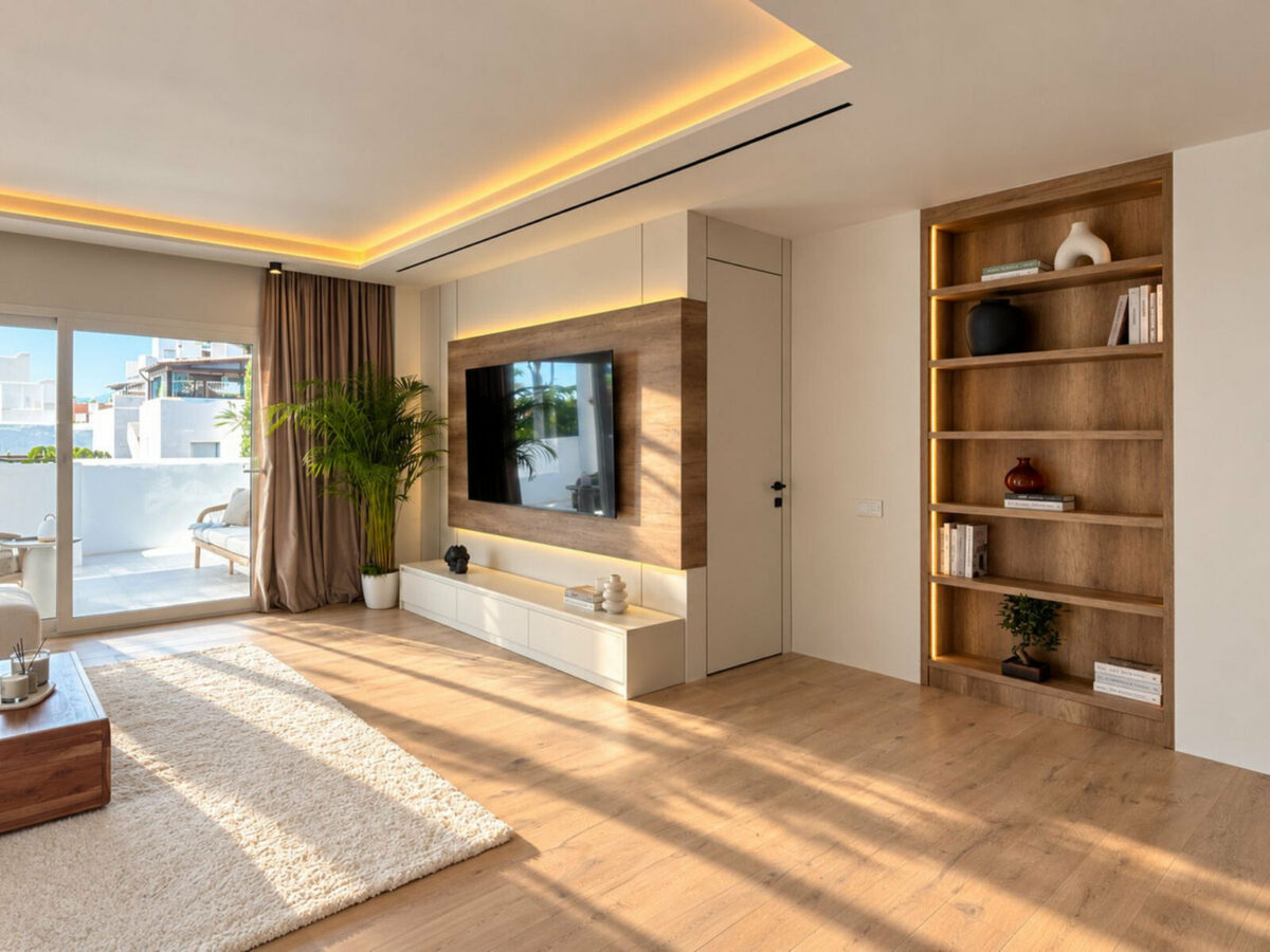 FOR SALE 🏡 Renovated Three-Bedroom Apartment with Terrace in a Gated Community – Nagüeles, Golden Mile, Marbella 🇪🇸
