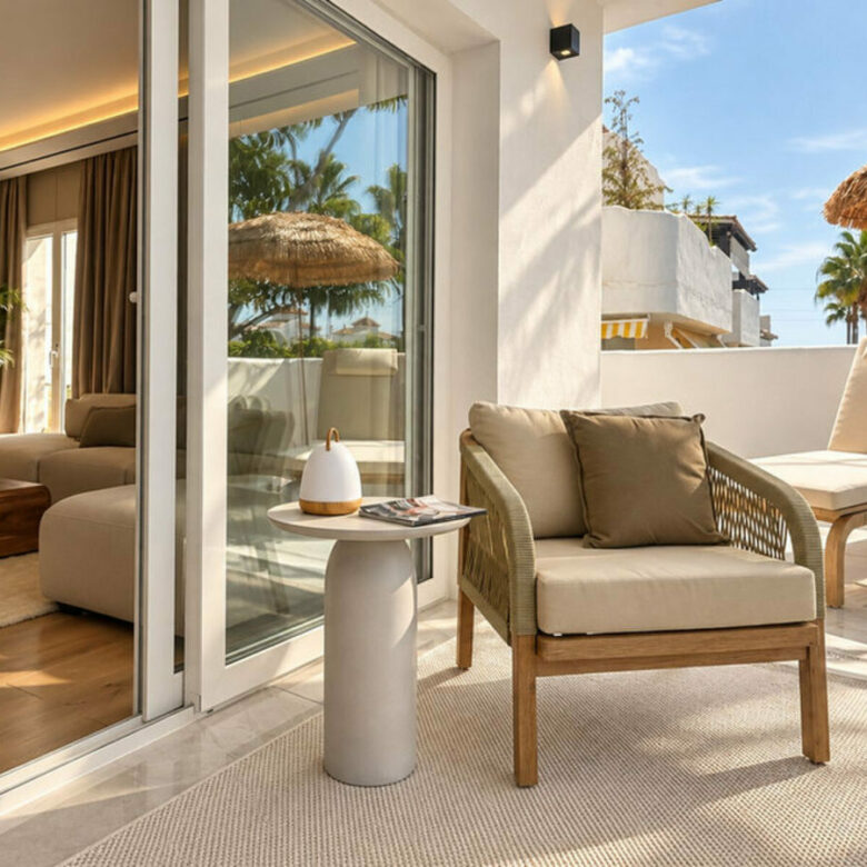 FOR SALE 🏡 Renovated Three-Bedroom Apartment with Terrace in a Gated Community – Nagüeles, Golden Mile, Marbella 🇪🇸