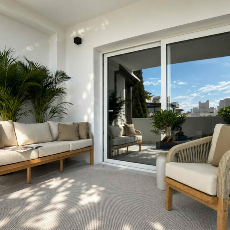 FOR SALE 🏡 Renovated Three-Bedroom Apartment with Terrace in a Gated Community – Nagüeles, Golden Mile, Marbella 🇪🇸